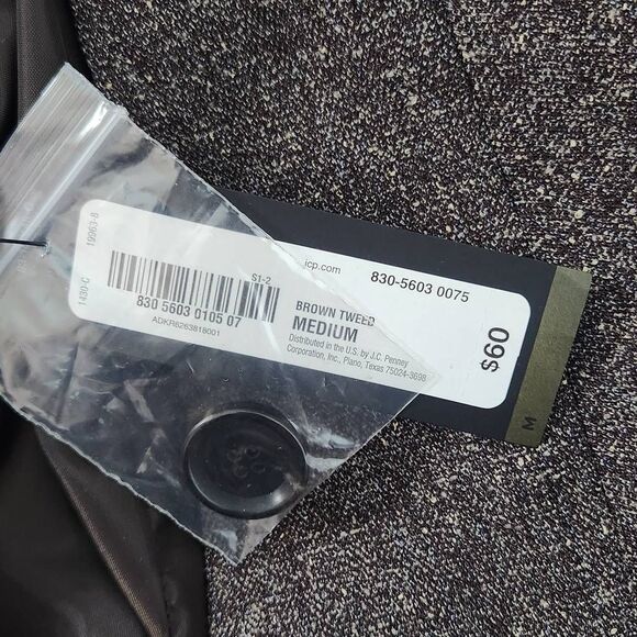 Worthington Brown Blazer NWT Size Medium Classic Brown Suit Jacket - Picture 7 of 10